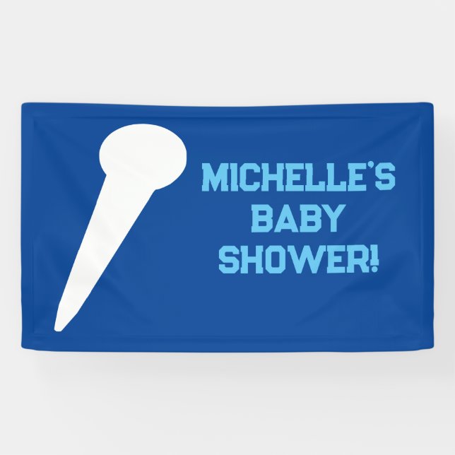 Rock a Bye Rock Star Guitare Baby shower bannière (Horizontal)