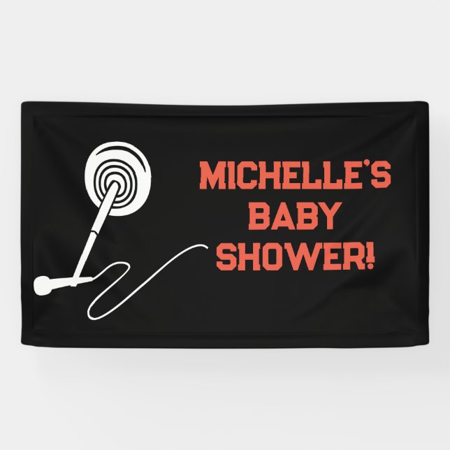 Rock a Bye Rock Star Guitare Baby shower bannière (Horizontal)