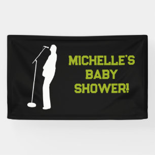 Rock a Bye Rock Star Guitare Baby shower bannière