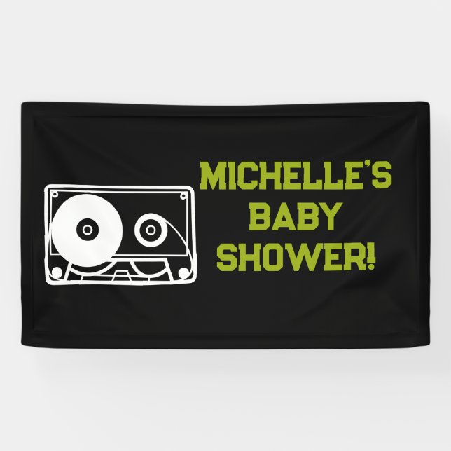 Rock a Bye Rock Star Guitare Baby shower bannière (Horizontal)