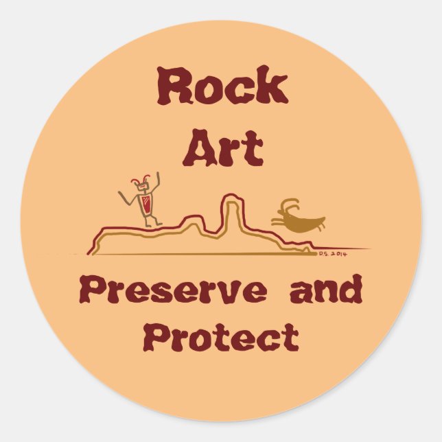 Rock Art Préserver et protéger les autocollants (Devant)