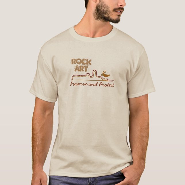 Rock Art Préserver et protéger Petroglyph Tshirt (Devant)