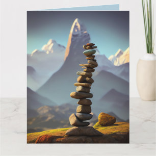 ROCK CALM STONES ART ANNIVERSAIRE Carte de voeux