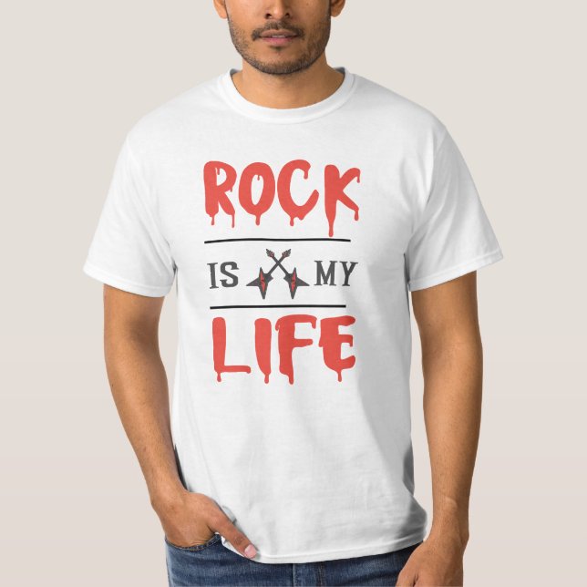 rock est ma vie : t-shirt classique (Devant)