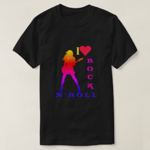 Rock et Roll T-Shirt Rock Musique Guitariste Girl