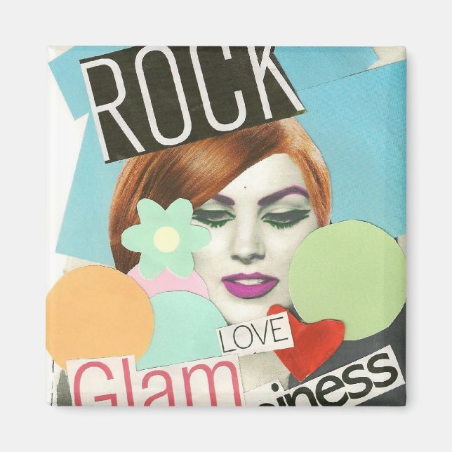Rock Glam Love & Happiness Magnet (Devant)