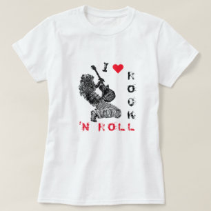 Rock Guitariste T-Shirt Don - I Love Rock N Roll