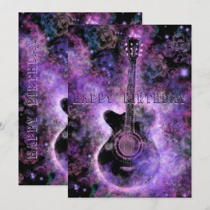 Rock Music Guitare Carte Anniversaire