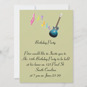 Rock musical Carte photo d'anniversaire