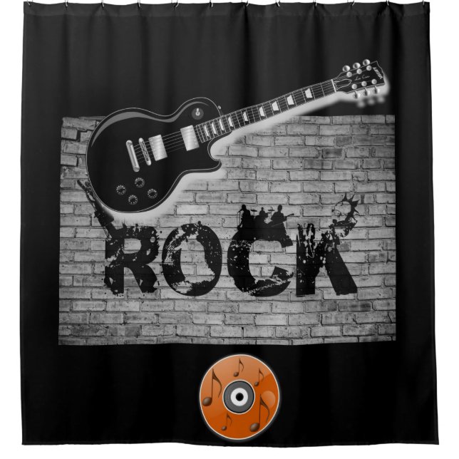 Rock Musique guitare noire rideau (Devant)