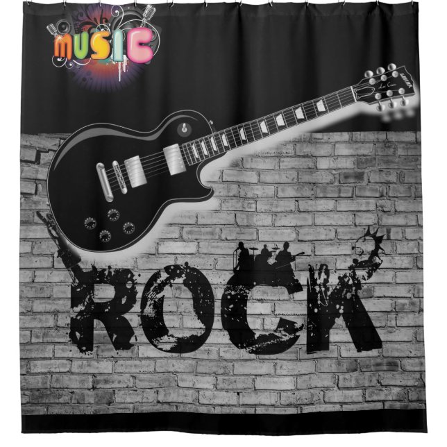 Rock Musique guitare noire rideau (Devant)