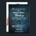Rock n Roll Retro Vintage Wedding Photo Invitation<br><div class="desc">Personnalisable en fonction des détails de votre événement.</div>