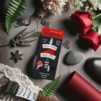 Rock n' Roll Wedding ticket custom Invitation