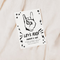 Rock n'Roll Thème Anniversaire Invitation