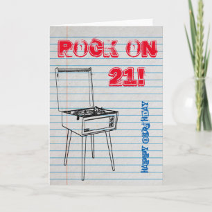Rock on! Bonne carte d'anniversaire 21e