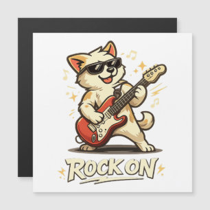 Rock On Guitare Chien Drôle Rock Musique