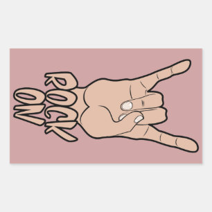 ROCK ON personnalisée couleur stickers