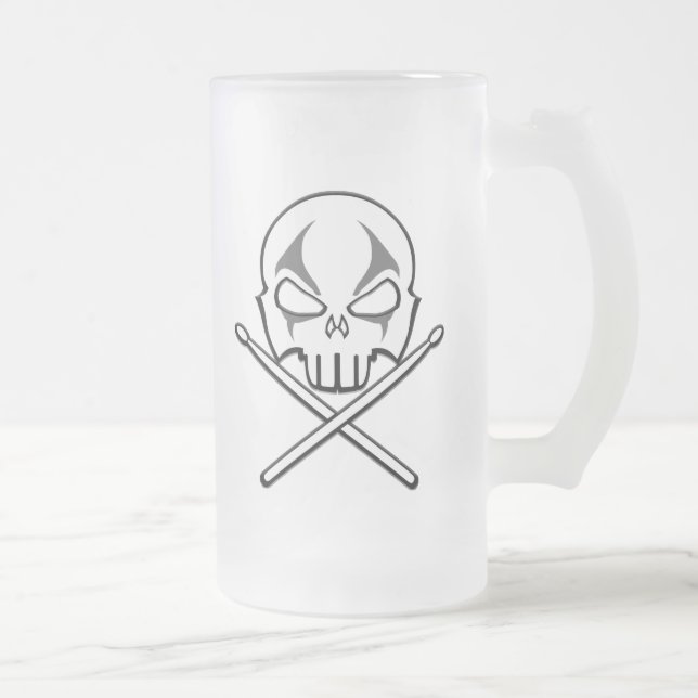 Rock & Roll Beer Mug Lourd Drummer en métal (Droit)