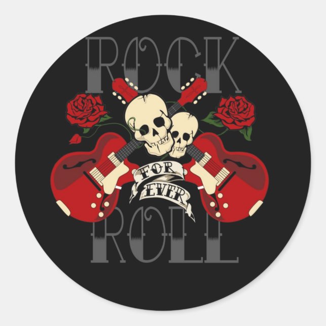Rock & Roll Forever ! - Stickers Peel et Place (Devant)