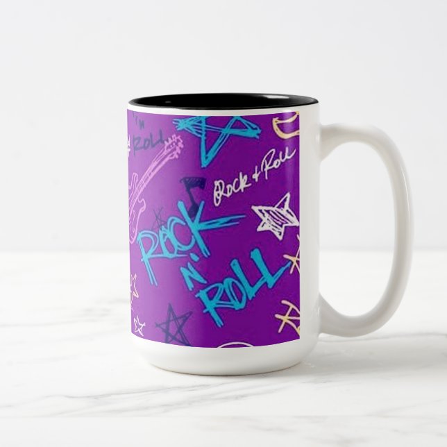 Rock & Roll Rock Star Purple Coffee Mug (Droit)