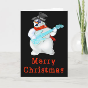 Rock Snowman carte de Noël Misical