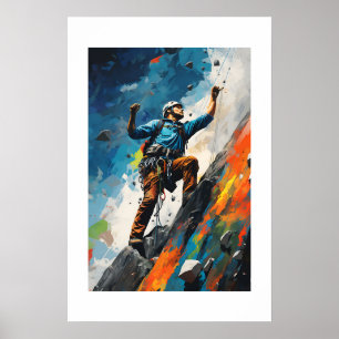 Rock Sport Escalade Wall Climber Peinture Poster