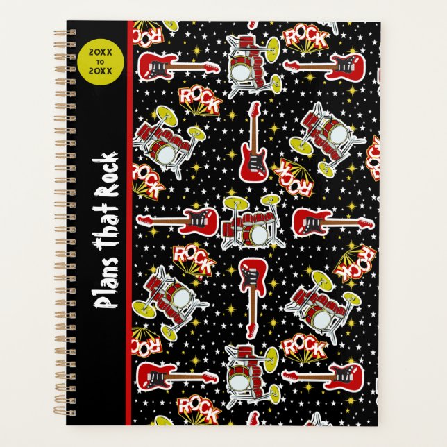 Rock Star Ado Spirit Drum Sets Guitares Rouge Noir (Devant)