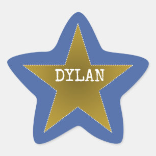 Rock Star Anniversaire Nom de fête Stickers Blue G