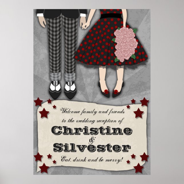 Rockabilly Mariage, affiche de bienvenue (Devant)