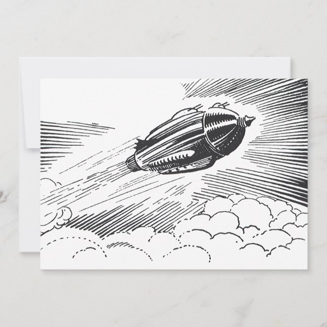 Rocket de vaisseau spatial de science-fiction vint (Devant)