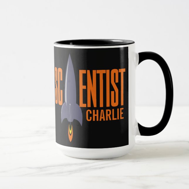 Rocket Scientist nom personnalisé tasses (Droite)
