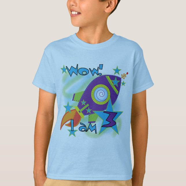 Rocket Ship 3e Anniversaire T-shirts et cadeaux (Devant)