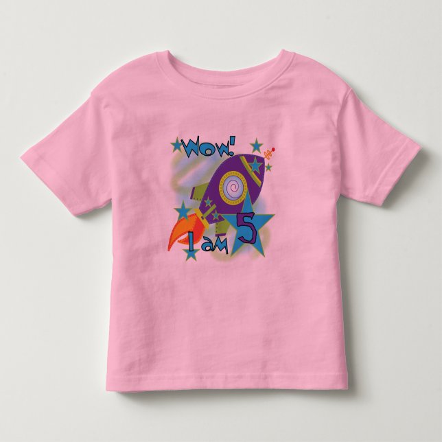 Rocket Ship 5e Anniversaire T-shirts et cadeaux (Devant)
