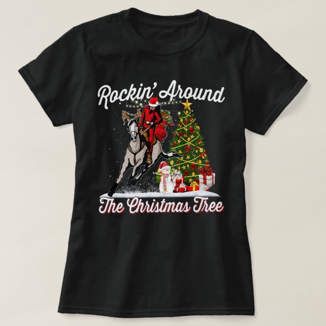 Rockin autour de l'arbre de Noël T-shirt Funny Pèr (Design devant)