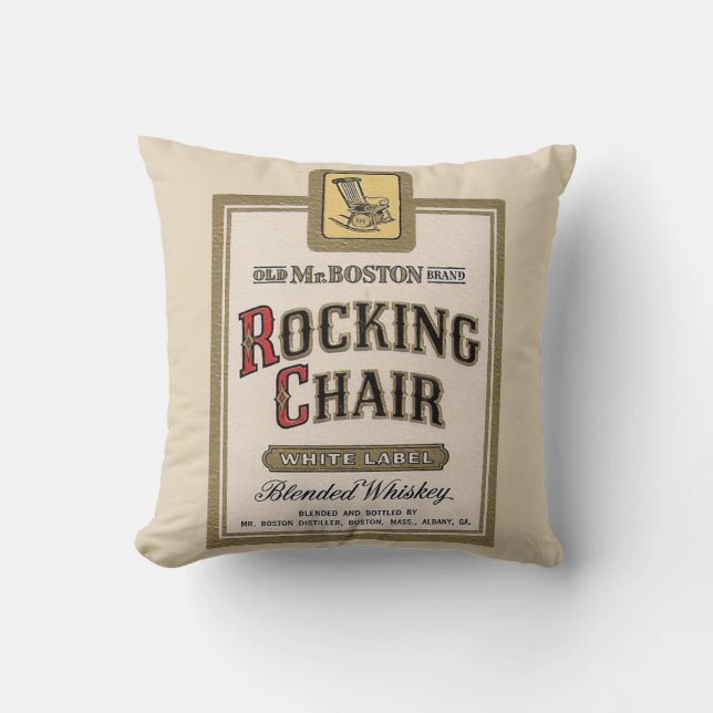 Rocking Chair Whiskey bar salle de jeu coussin vin (Recto)