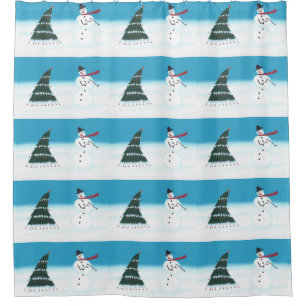 Rocking Dancing Snowman Douche de Noël rideaux