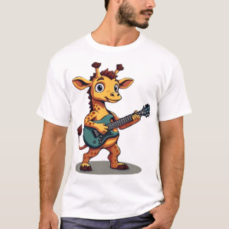 Rocking giraffe with guitar Classic T-Shirt