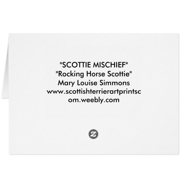 ROCKING HORSE SCOTTIE (Dos Horizontal)