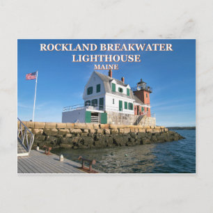 Rockland Breakwater Lighthouse, carte postale du M