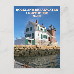 Rockland Breakwater Lighthouse, carte postale du M