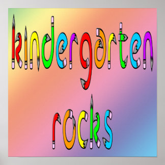 Rocks de jardin d'enfants - Poster au crayon
