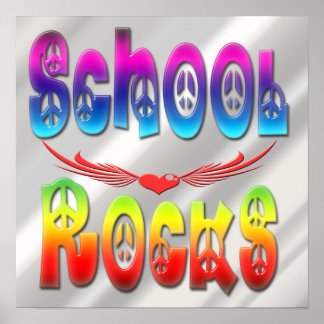 Rocks scolaires - Affiche de paix