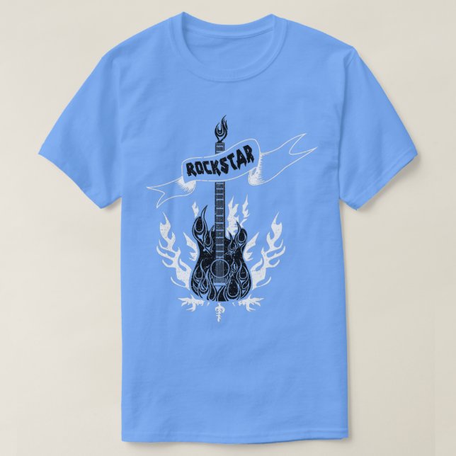 Rockstar Fire Guitar01 Classic TShirt (Design devant)