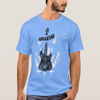 Rockstar Fire Guitar01 Classic TShirt