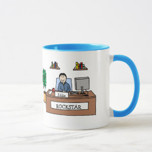 Rockstar - tasse personnalisée de bande dessinée