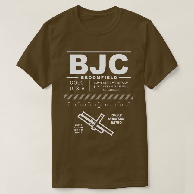 Rocky Mountain Metropolitan Airport BJC T-Shirt (Design devant)