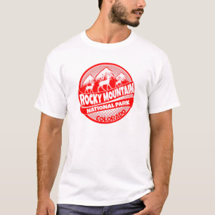 Rocky Mountain Park Colorado t-shirt rouge
