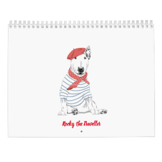 Rocky the Bull Terrier 2024 Calendrier des costume