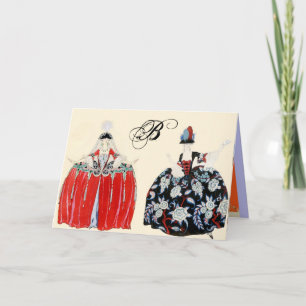 ROCOCO LADIES MODE COSTUME DESIGNER MONOGRAM