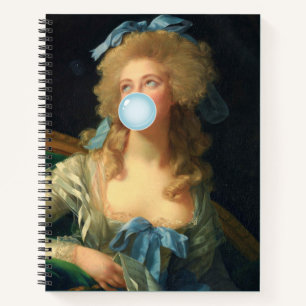 Rococo Lady avec Carnet spiral Bubblegum bleu